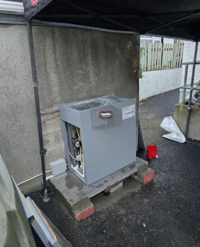 External heating unit installation